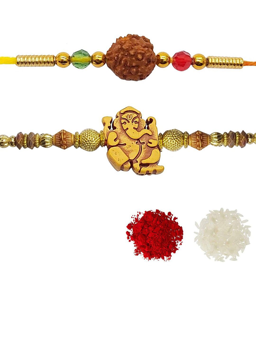 Dhiyona Set Of 2 Beaded Rakhi
