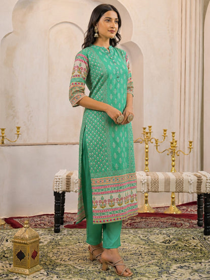 Shanti Sea Printed Cotton Suit Set