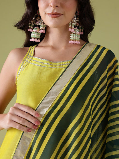 Dhiyona AN Gotta Patti Kurta with Sharara & Dupatta