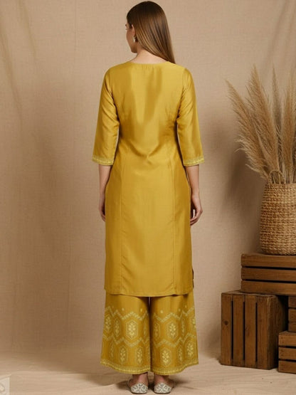 Dhiyona SN Women Ethnic Motifs Embroidered Beads and Stones Kurta & Sharara With Dupatta