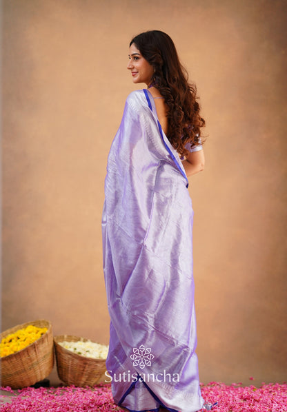 Dhiyona SS Sutisancha Lavender Handloom Cotton Tissue Saree