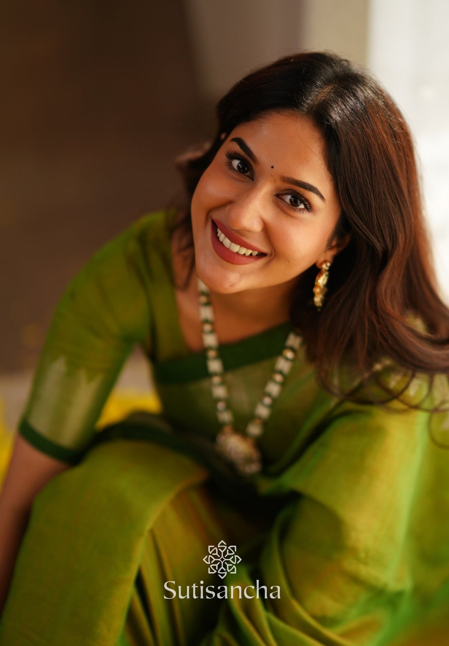 Dhiyona SS Sutisancha Parrot Handloom Cotton Designer Tissue Saree