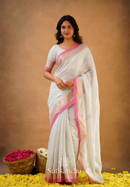 Dhiyona SS Sutisancha Handloom Cotton Designer Tissue Saree