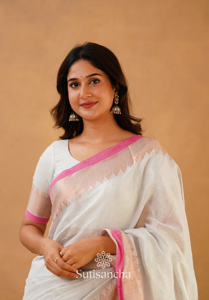 Dhiyona SS Sutisancha Handloom Cotton Designer Tissue Saree