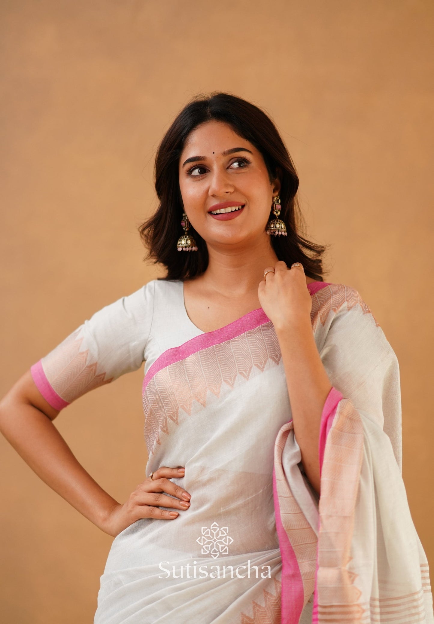 Dhiyona SS Sutisancha Handloom Cotton Designer Tissue Saree
