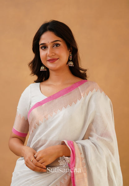 Dhiyona SS Sutisancha Handloom Cotton Designer Tissue Saree