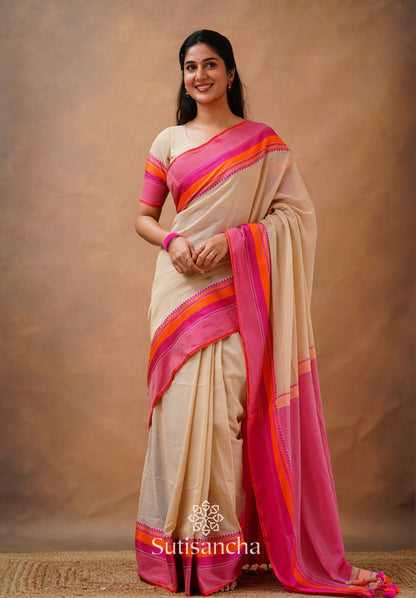 Dhiyona SS Sutisancha Handwoven Bliss Bengal Cotton Saree