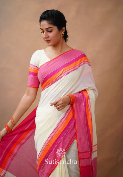 Dhiyona SS Sutisancha Handwoven Bliss Bengal Cotton Saree