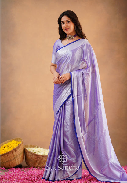 Dhiyona SS Sutisancha Lavender Handloom Cotton Tissue Saree