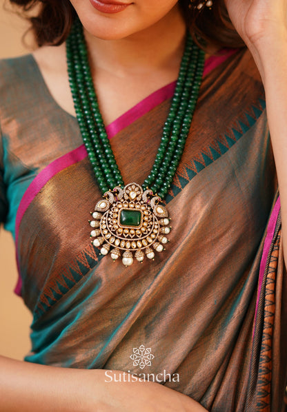 Dhiyona SS Sutisancha Rama Green Handloom Cotton Tissue Saree