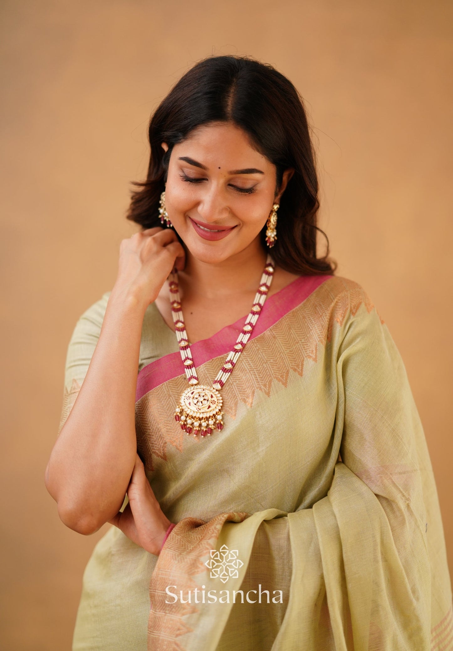 Dhiyona SS Sutisancha Handloom Cotton Designer Tissue Saree