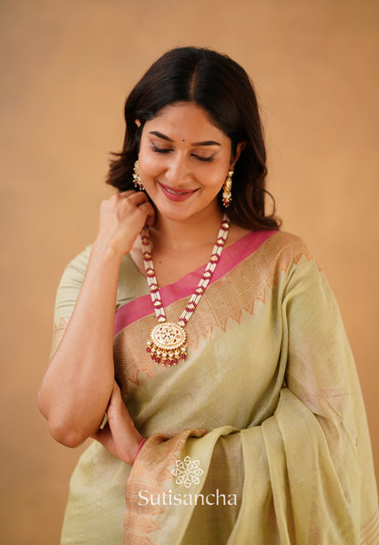 Dhiyona SS Sutisancha Handloom Cotton Designer Tissue Saree