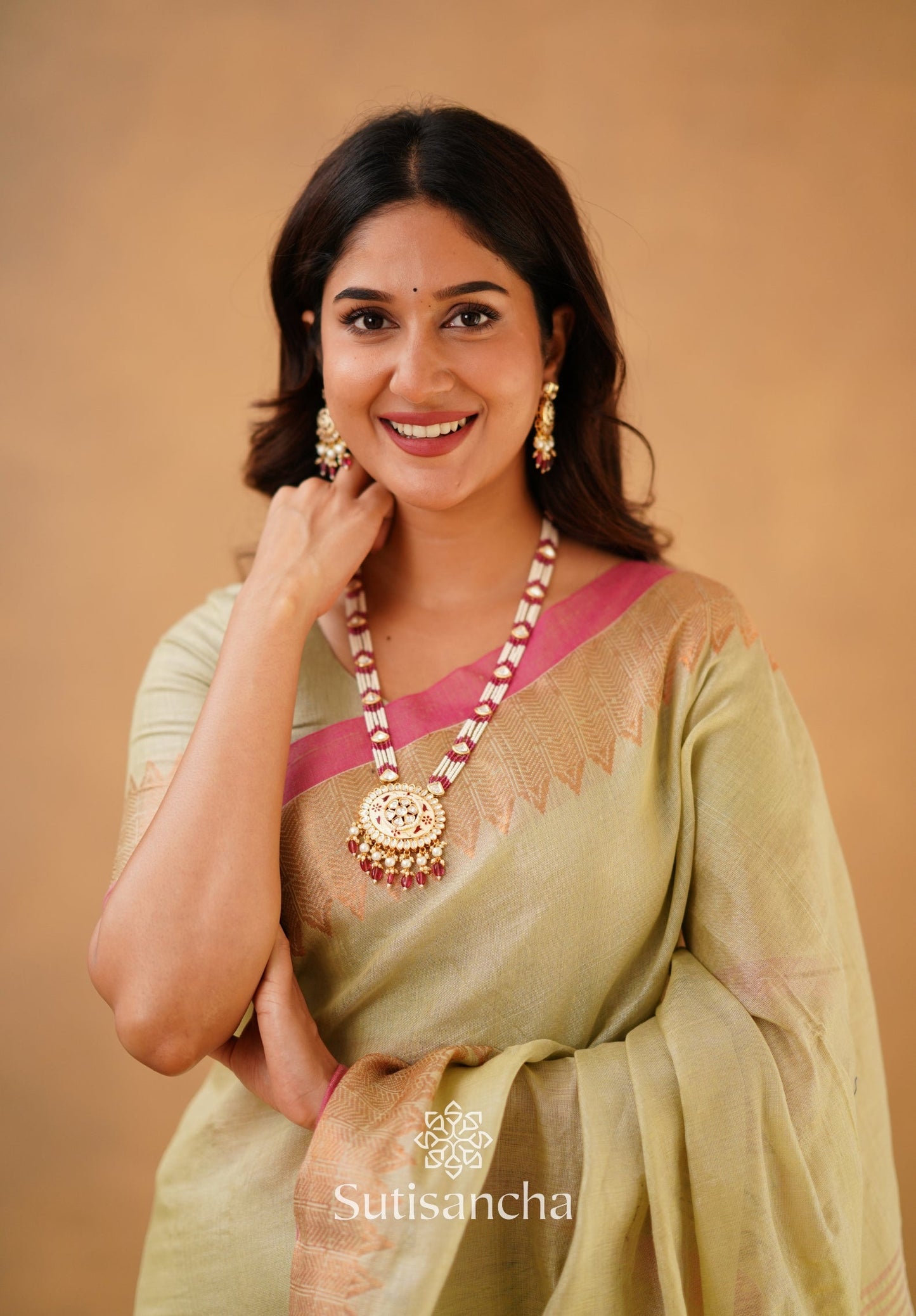 Dhiyona SS Sutisancha Handloom Cotton Designer Tissue Saree