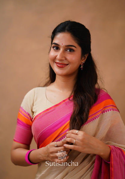 Dhiyona SS Sutisancha Handwoven Bliss Bengal Cotton Saree