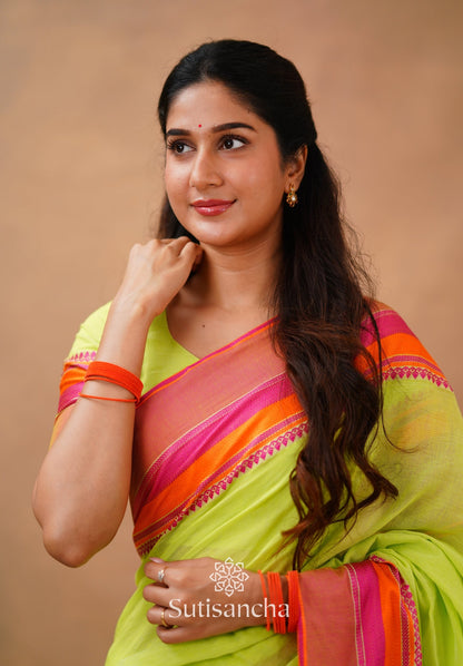 Dhiyona SS Sutisancha Handwoven Bliss Bengal Cotton Saree