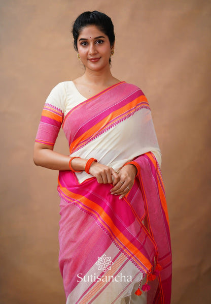 Dhiyona SS Sutisancha Handwoven Bliss Bengal Cotton Saree