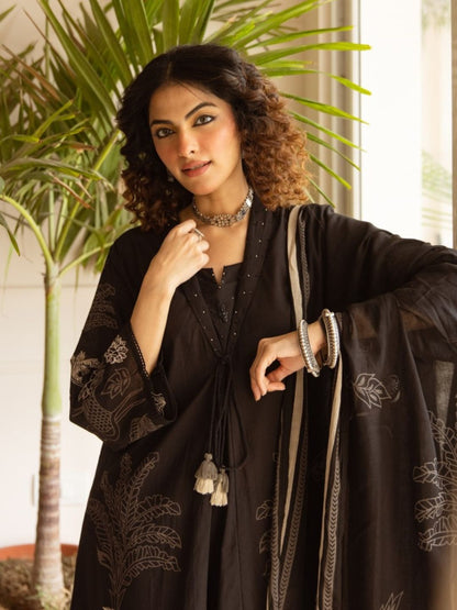Karen carbon cotton suit set
