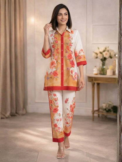 Akshara sand printed co-ord set
