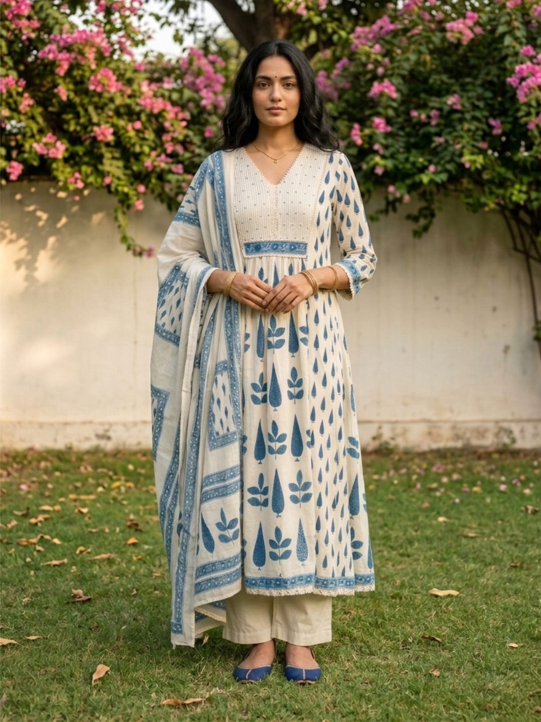 Swades parch cotton suit set