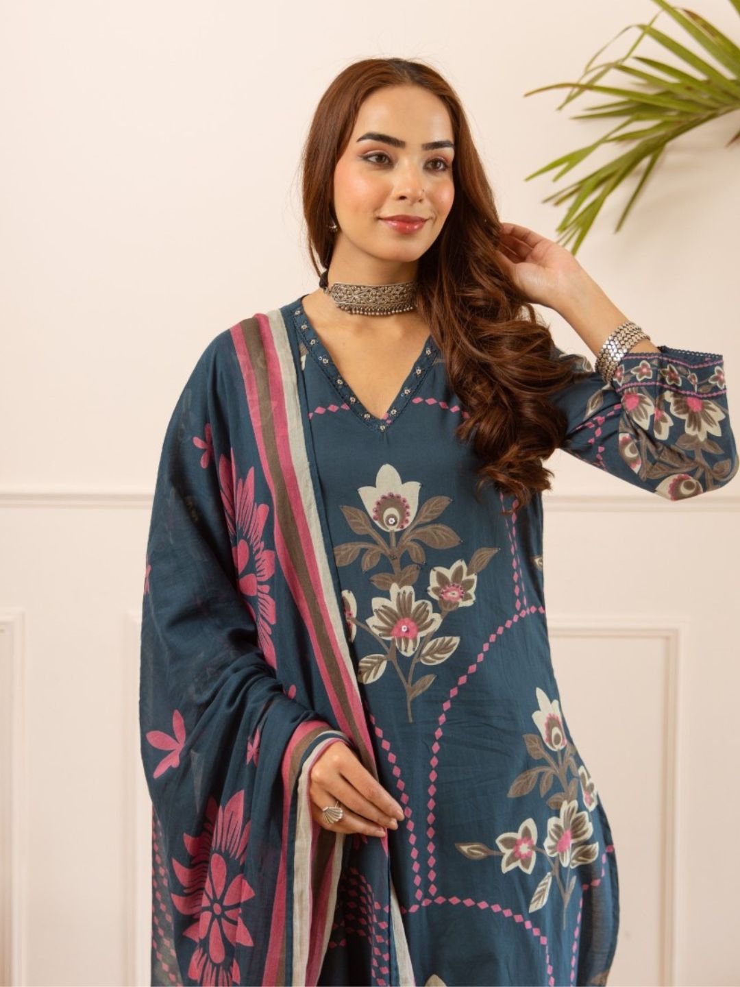 Karen aegean cotton suit set