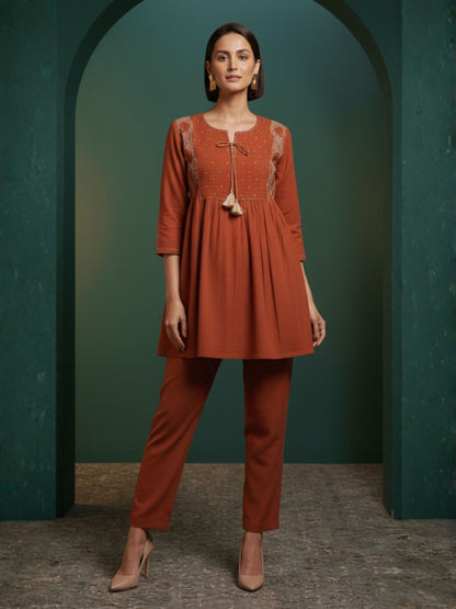 Rushali Mojo Embroidered Work Co-ord Set