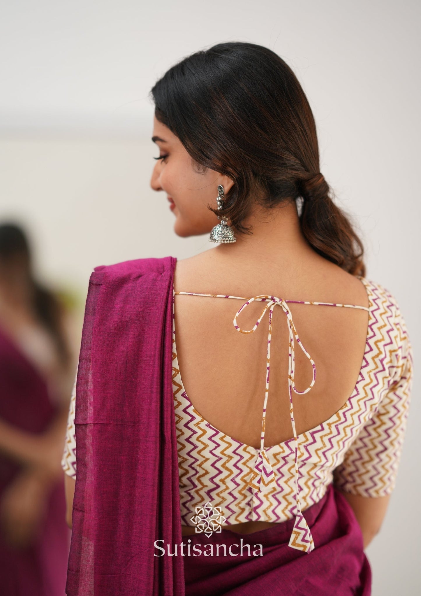 Dhiyona SS Sutisancha Queenpink Handloom Cotton Saree With Designer Blouse