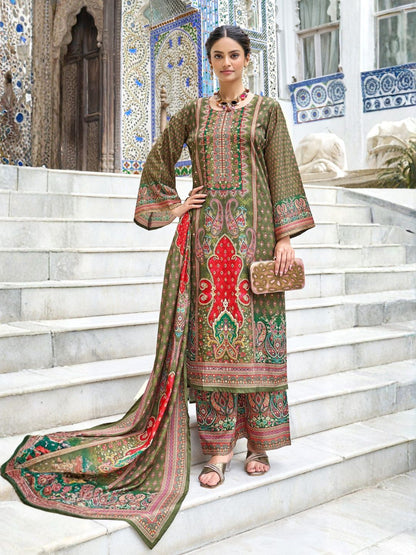Morni olive full work suit set