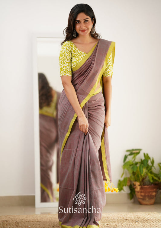 Dhiyona SS Sutisancha Handloom Cotton Saree With Designer Blouse