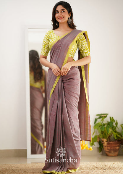 Dhiyona SS Sutisancha Handloom Cotton Saree With Designer Blouse