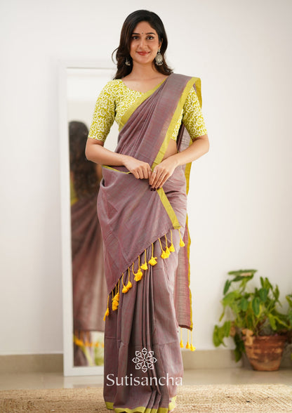 Dhiyona SS Sutisancha Handloom Cotton Saree With Designer Blouse