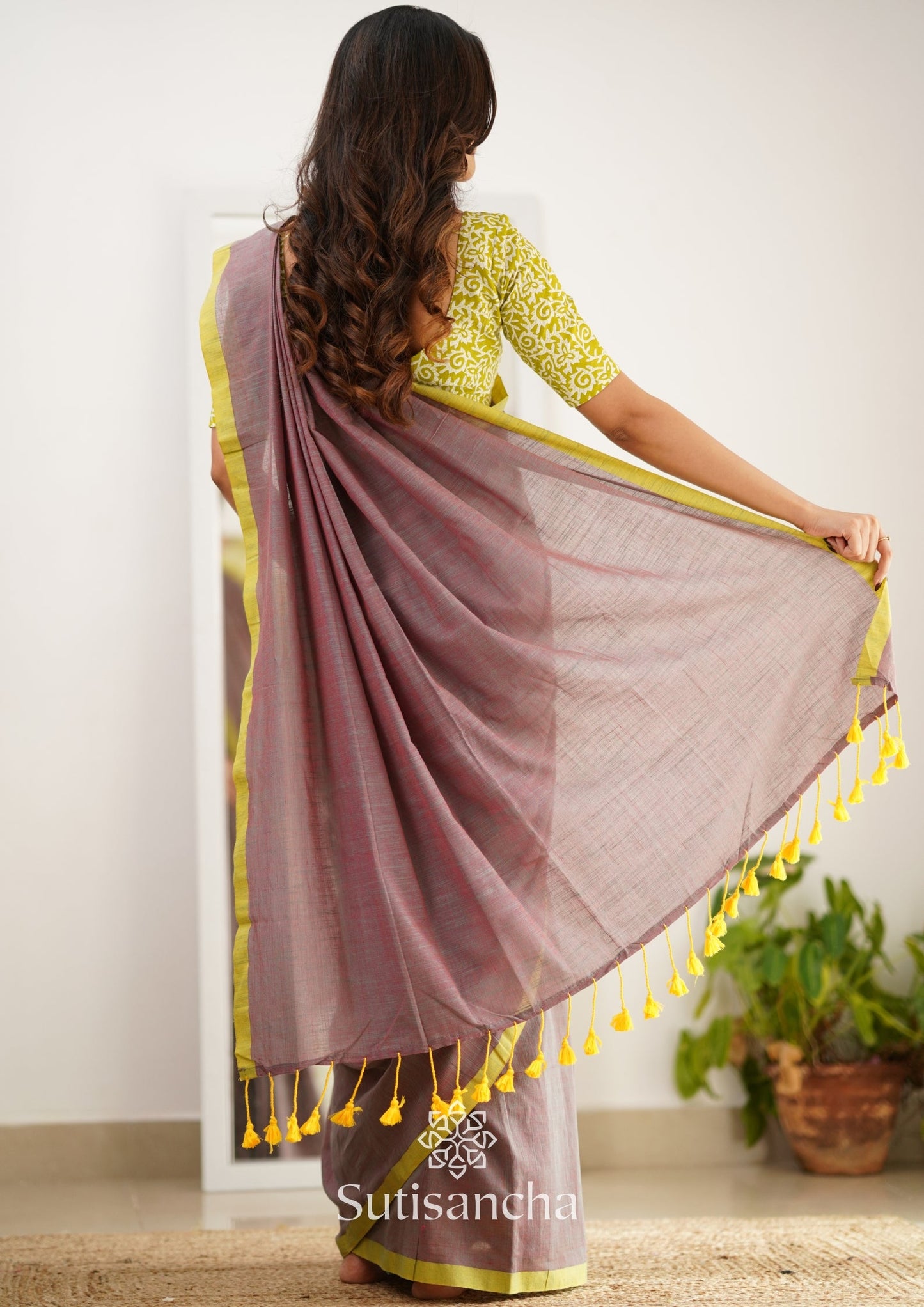 Dhiyona SS Sutisancha Handloom Cotton Saree With Designer Blouse