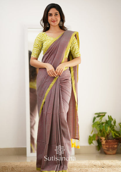 Dhiyona SS Sutisancha Handloom Cotton Saree With Designer Blouse