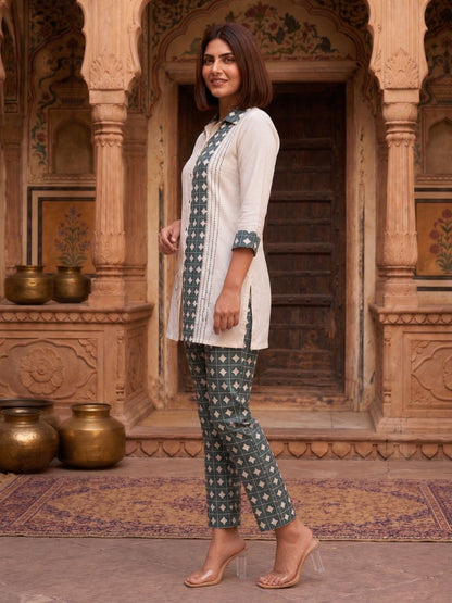 Vibha Peacock Printed Co-ord Set