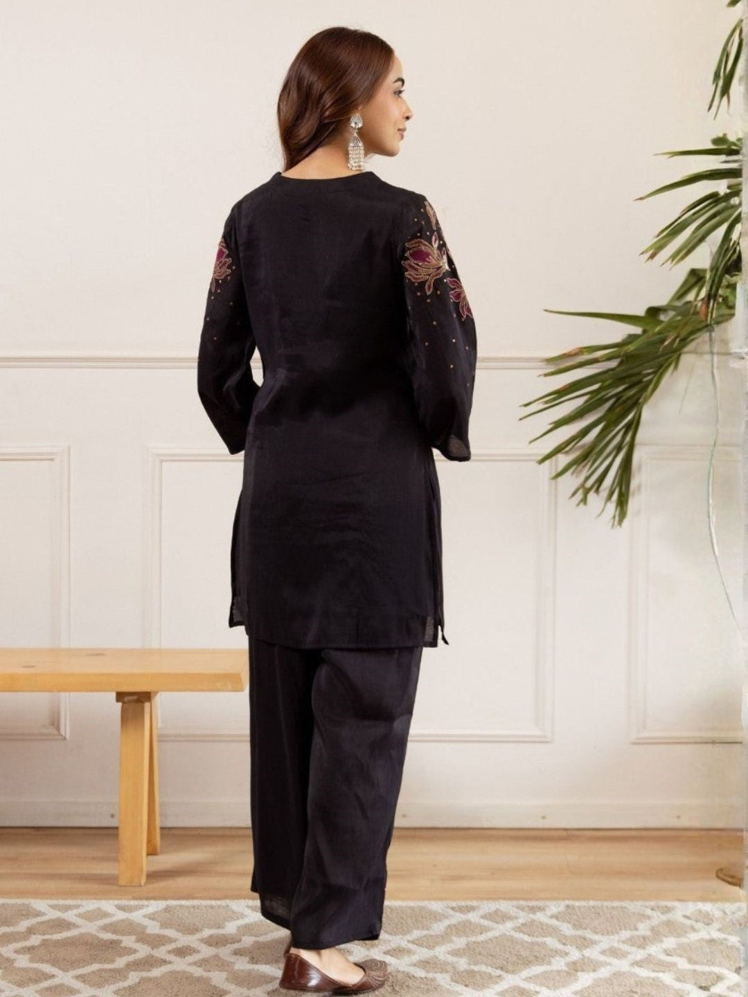 Kamli raven embroidery co-ord set