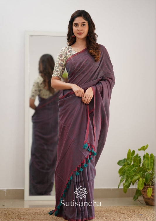 Dhiyona SS Sutisancha Dual Tone Rama With Cotton Blouse