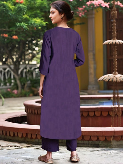 Dhiyona KL Women Begani Rayon Blend Solid Anarkali Kurta Set With Dupatta