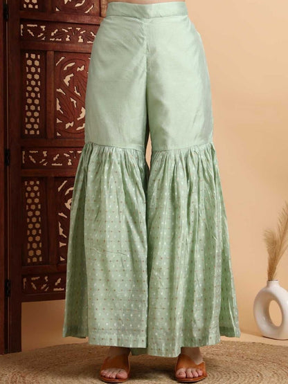 Dhiyona HOP Zardosi Embroidered Kurta & Sharara With Dupatta