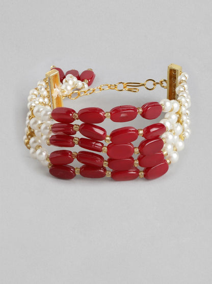 Dhiyona Unisex Set of 2 Beaded Bhai Bhabhi Rakhis With Roli & Chawal