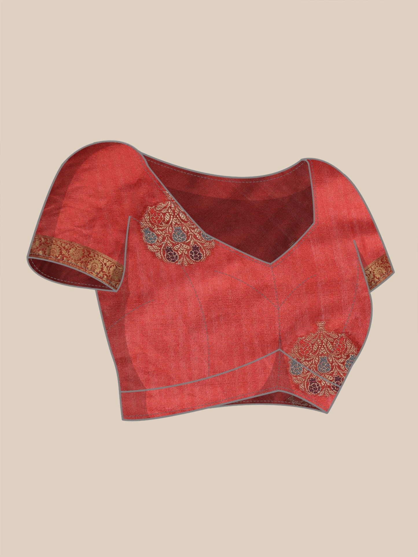 Dhiyona GR Women's Vaibhavi Davy's Grey Cotton Blend Saree
