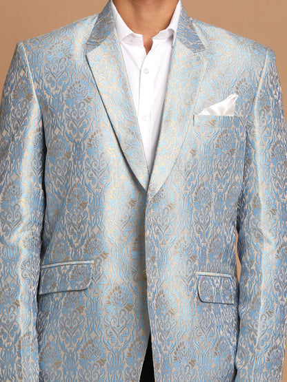 Men's Grey Silk Blend Blazer Blazer