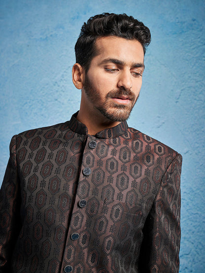 Men's Rust Cotton Straight Jodhpuri