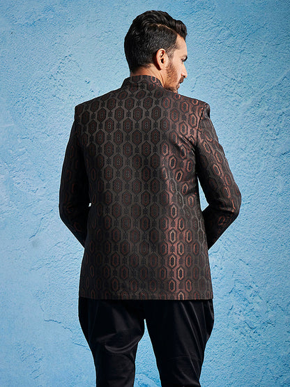 Men's Rust Cotton Straight Jodhpuri
