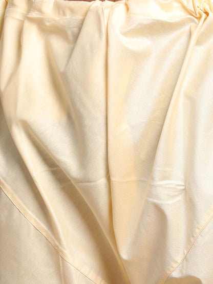 Men's Gold Silk Blend Straight Sherwani Set