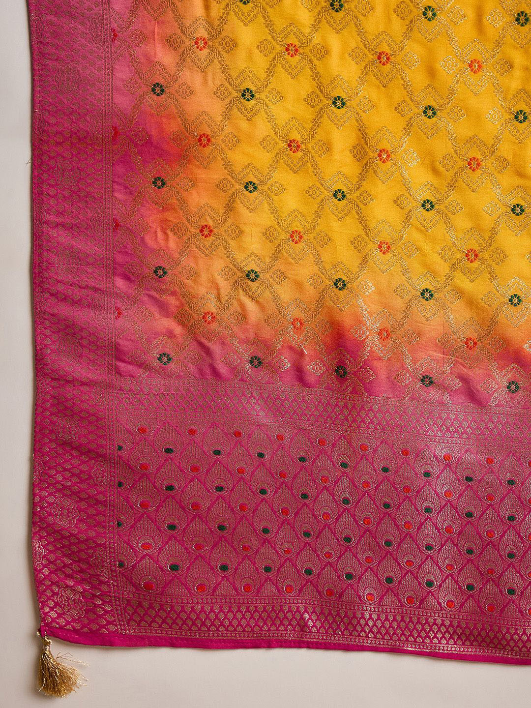 Women Floral Embroidered A-Line Kurta with Trousers & Dupatta