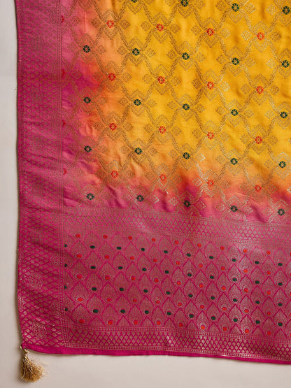 Women Floral Embroidered A-Line Kurta with Trousers & Dupatta