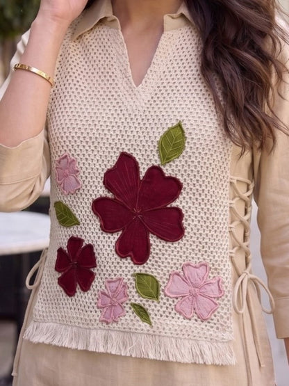 Hiral Tan Embroidery Co-ord Set