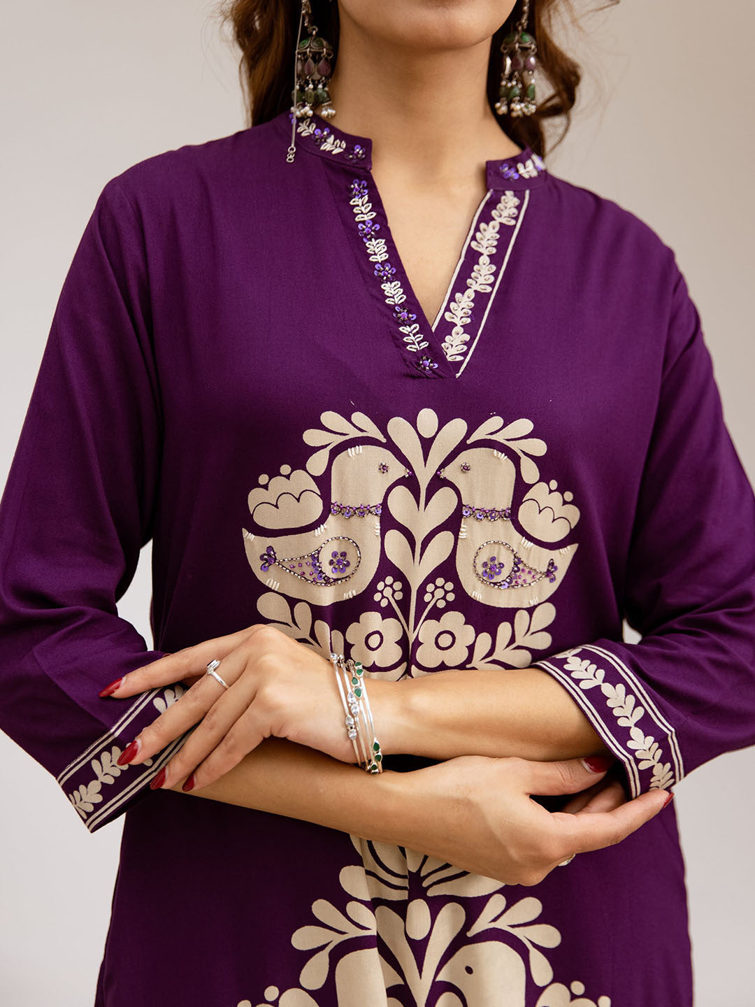 Printed Straight Kurta & Palazzo