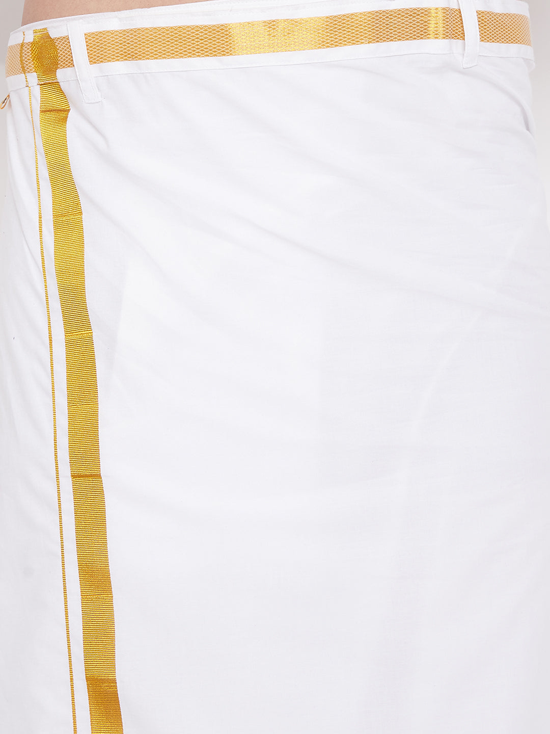 Men's Orange Silk Blend Straight Shirt And Mundu