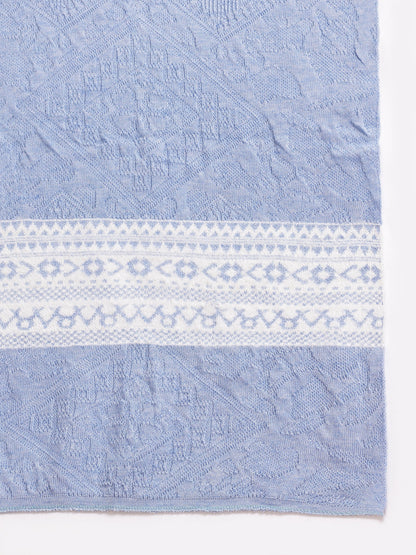 Ethnic Motifs Woolen Straight Winter Kurta With Trousers & Dupatta