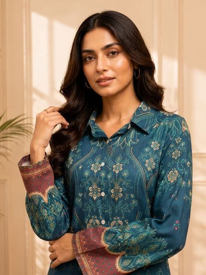 Vriti Peacock Printed Co-ord Set